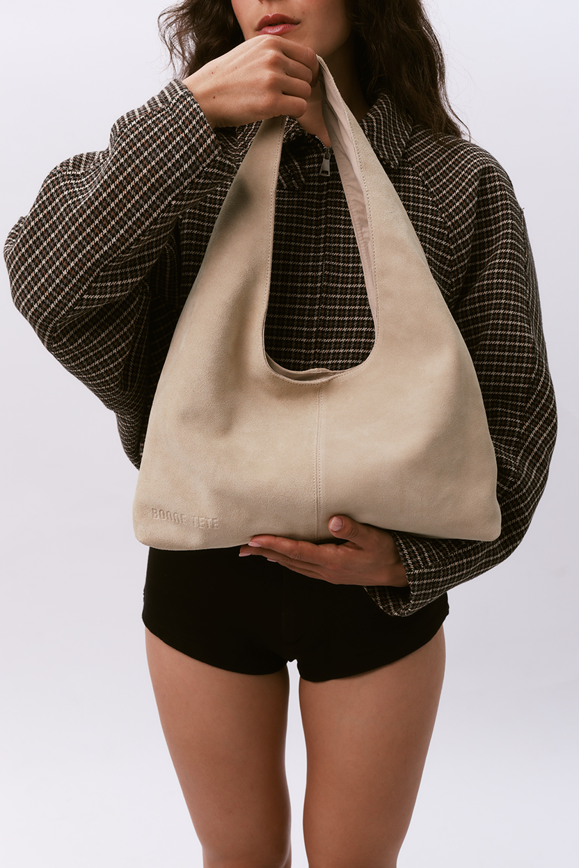 Suede Porter Bag - BLONDE