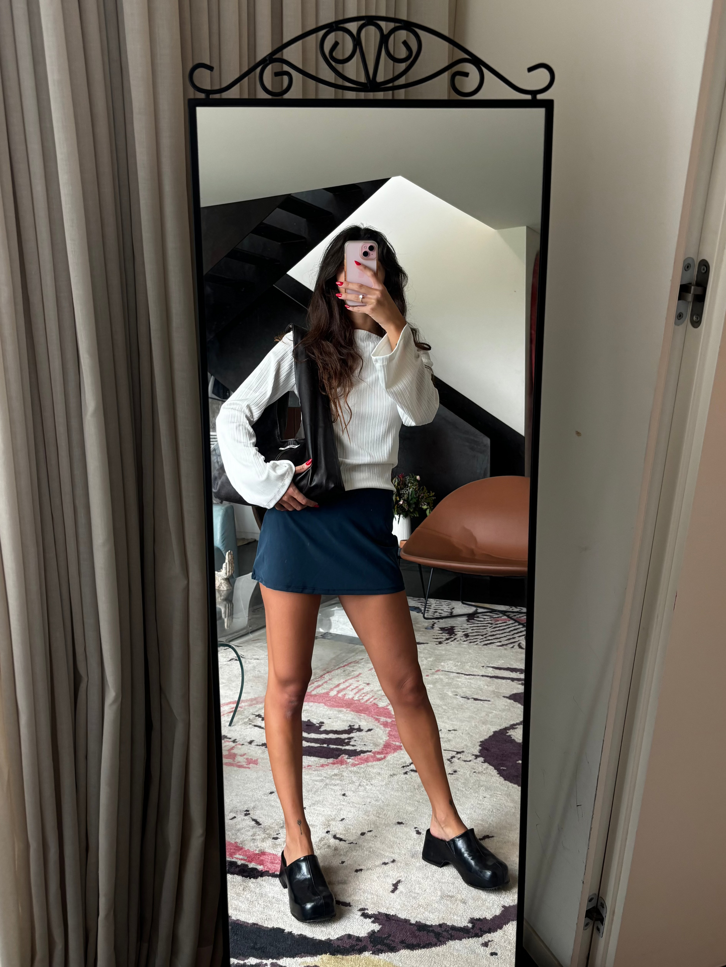 BIKER SKIRT | DARK BLUE