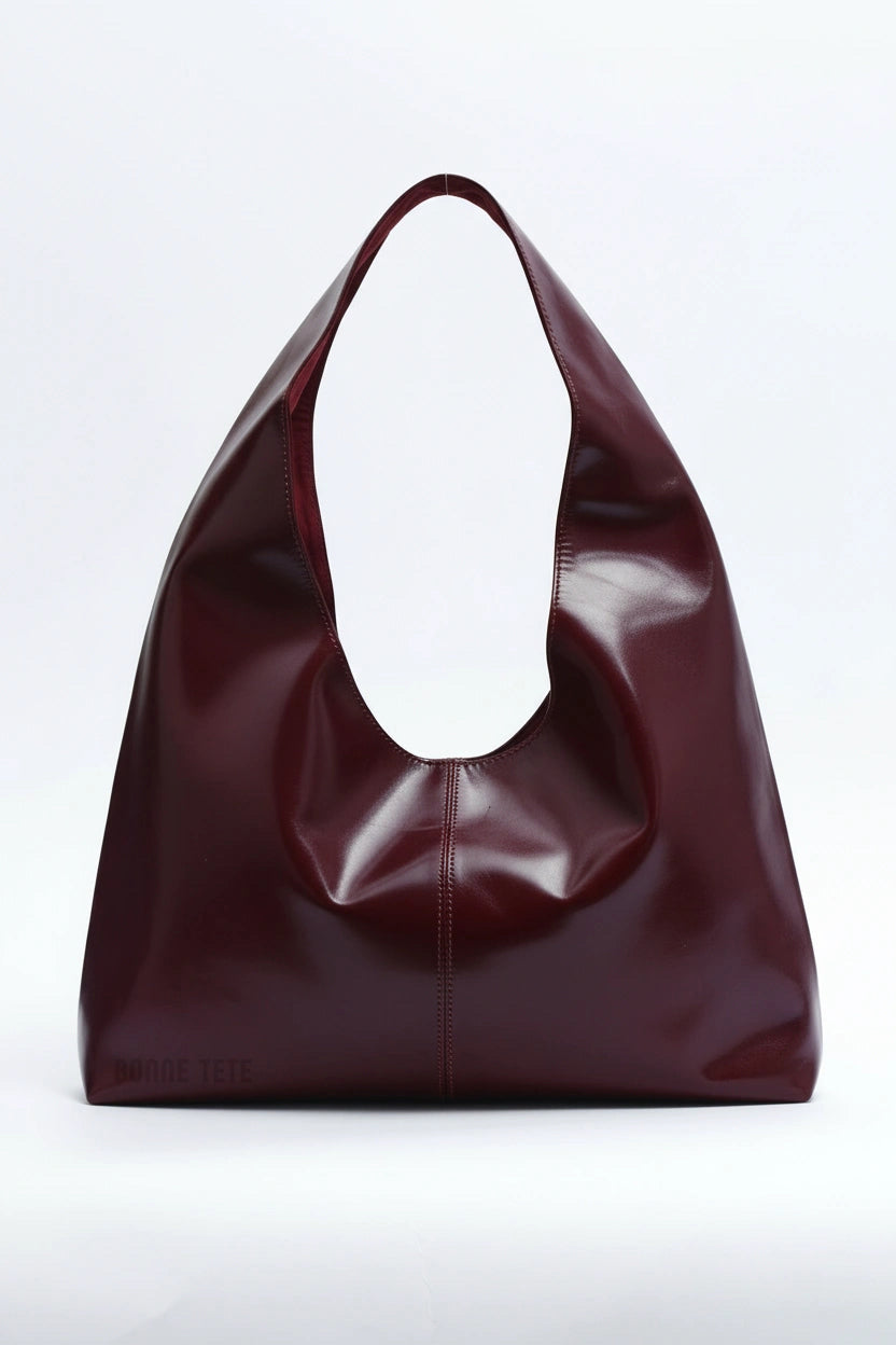 Leather Porter Bag - CHERRY