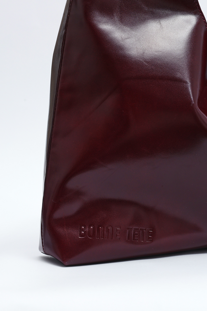 Leather Porter Bag - CHERRY