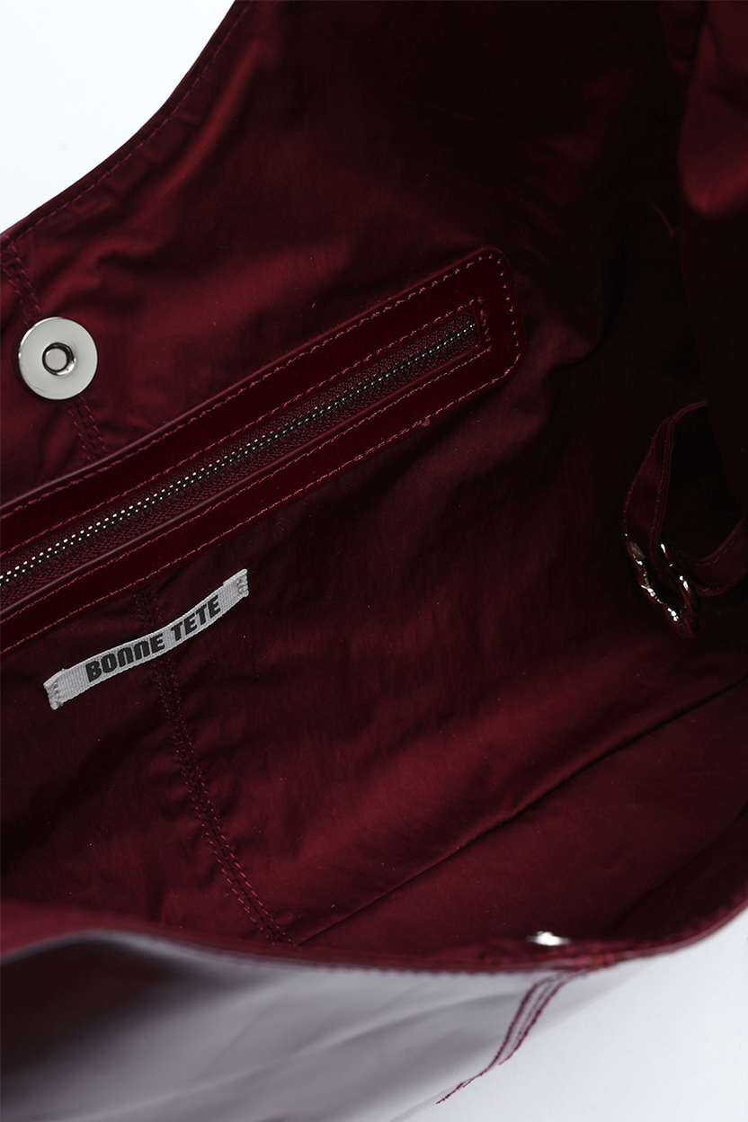 Leather Porter Bag - CHERRY