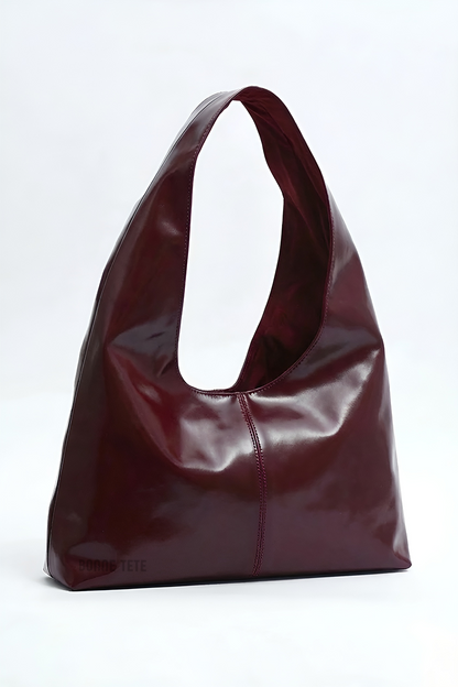 Leather Porter Bag - CHERRY