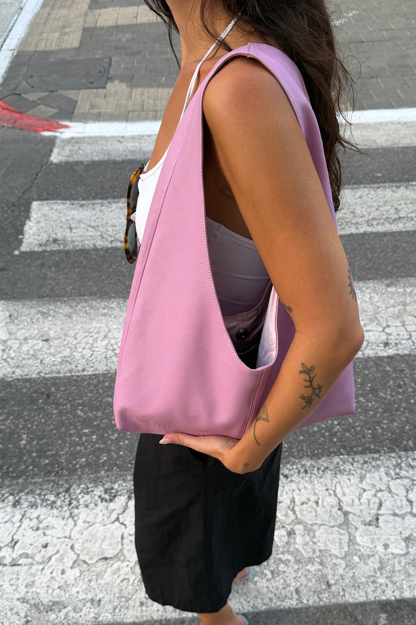 Leather Porter Bag - ORCHID