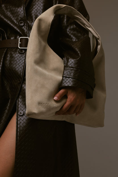 Suede Porter Bag - BLONDE