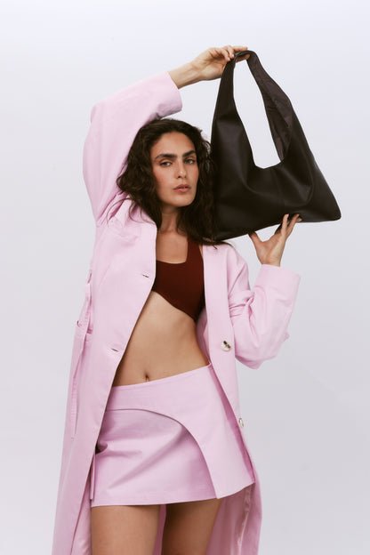 BUCKLE SKIRT| PINK